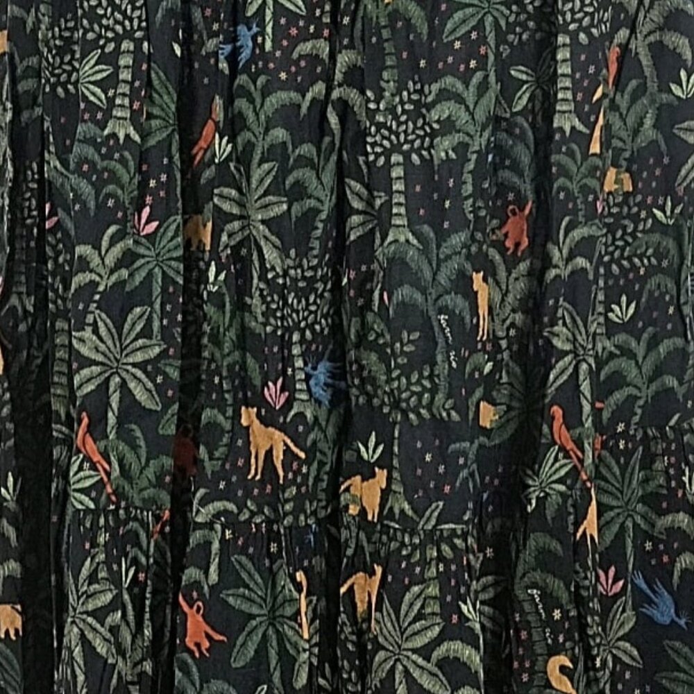 Farm Rio for Anthropologie Jungle Themed Maxi Skirt NWT Large - Picture 2 of 3